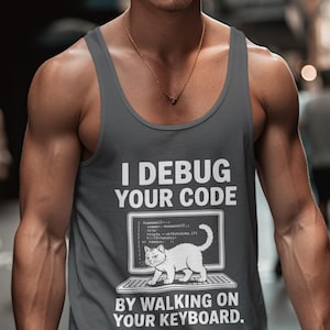 Funny Debugging Cat Shirt: IT Programmer Gift Tee
