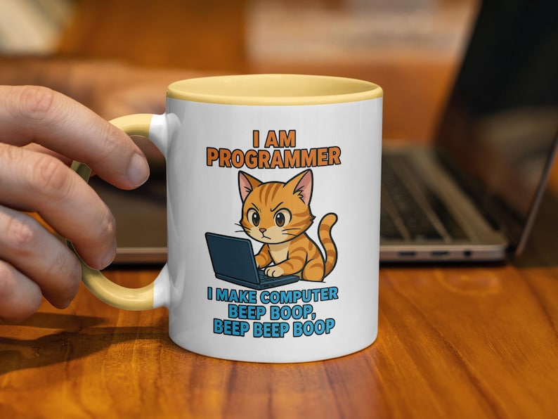 Funny Programmer Cat Mug – Coding Humor Gift for Developers, IT & Tech ...