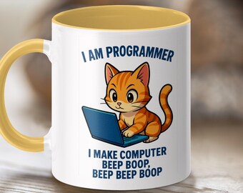 Taza de Gato: Divertida Taza de Café para Programadores, Regalo para Desarrolladores, Bonita Taza de Programador de TI para Programadores y Amantes de la Tecnología