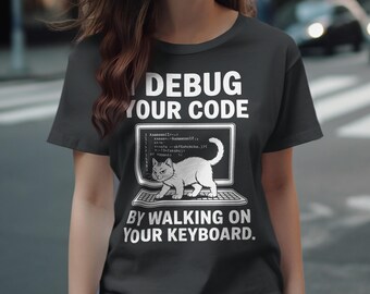 Zabawna koszulka z kotem programistą: prezent dla programistów i deweloperów