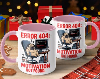 Funny Programmer Mug – Developer Gift, Coding Humor Coffee Cup with Cute Pug for IT & Tech Workers