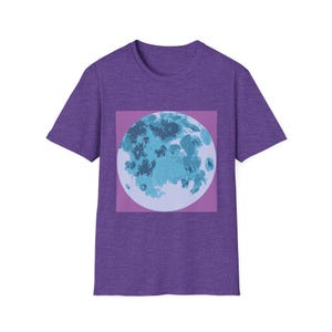 Moon Phase Unisex Softstyle T-Shirt, Celestial Tee, Gift for Star Lovers, Casual Wear, Astronomy Shirt, Full Moon Design