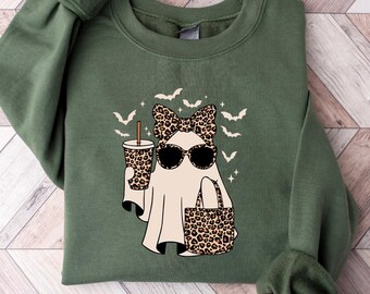Funny Halloween Ghost Shirt, Ghost Sweatshirts and shirt, Cute Ghost Woman Shirt, Halloween Costume, Spooky Season,Halloween Party,Boo Shirt