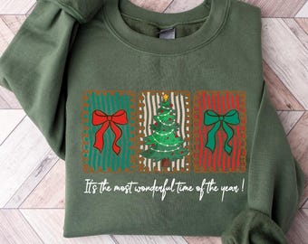 It's The Most Wonderful Time Of The Year Sweatshirt, Gift For Christmas, Family Christmas Shirts, Xmas Holiday Crewneck, Christmas Hoodie
