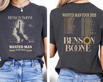 Comfort Colors® Benson Boone Shirt Wanted Man Tour 2026 Tee, American Heart Concert T-Shirt, Music Fan Gift, Retro Singer Graphic Tees