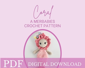 Merbabies Coral Crochet Snuggler PATTERN (Digital Download)