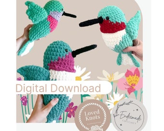 Hana Hummingbird crochet pattern, crochet hummingbird, crochet lovey, hummingbird crochet pattern, crochet stuffie,  crochet bird stuffie,