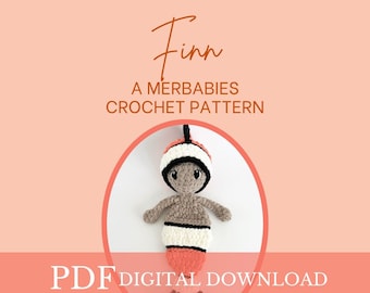 Merbabies Finn Crochet Snuggler PATTERN (PDF Download)