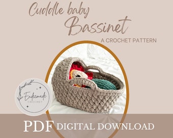 Crochet Bassinet Pattern: Cuddle Baby Doll Bed (PDF Pattern)