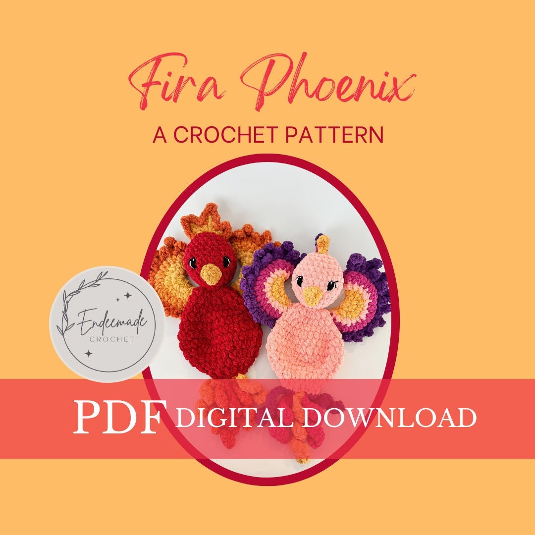Phoenix Crochet Patterns for a Mythical Bird in Yarn 14 Crochet Fira Phoenix Snuggler