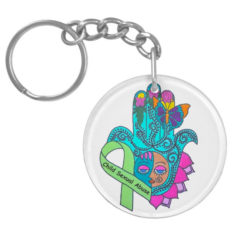 End Child Sexual Abuse Acrylic Double-Sided Key Chain