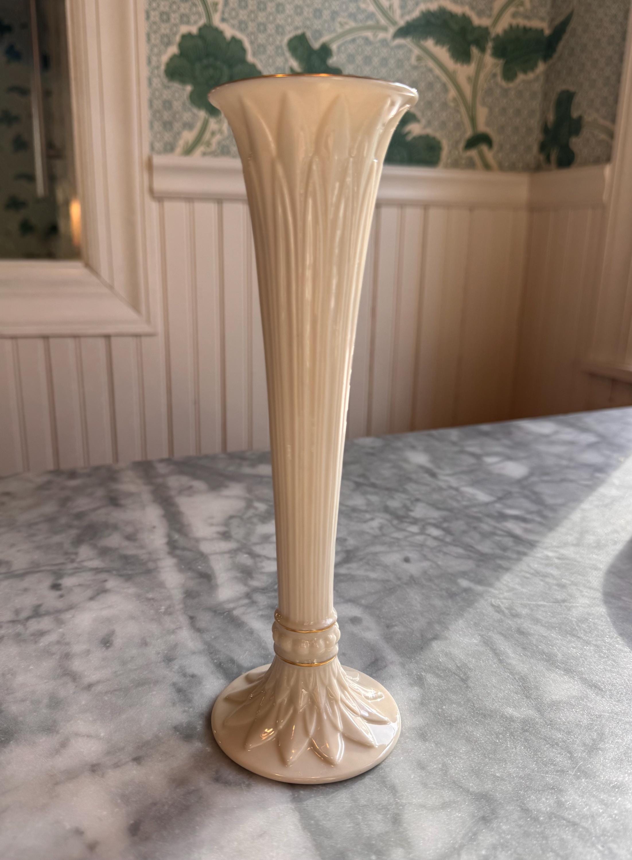 Lenox Tivoli Bud Vase With 24K Gold Rim - Etsy