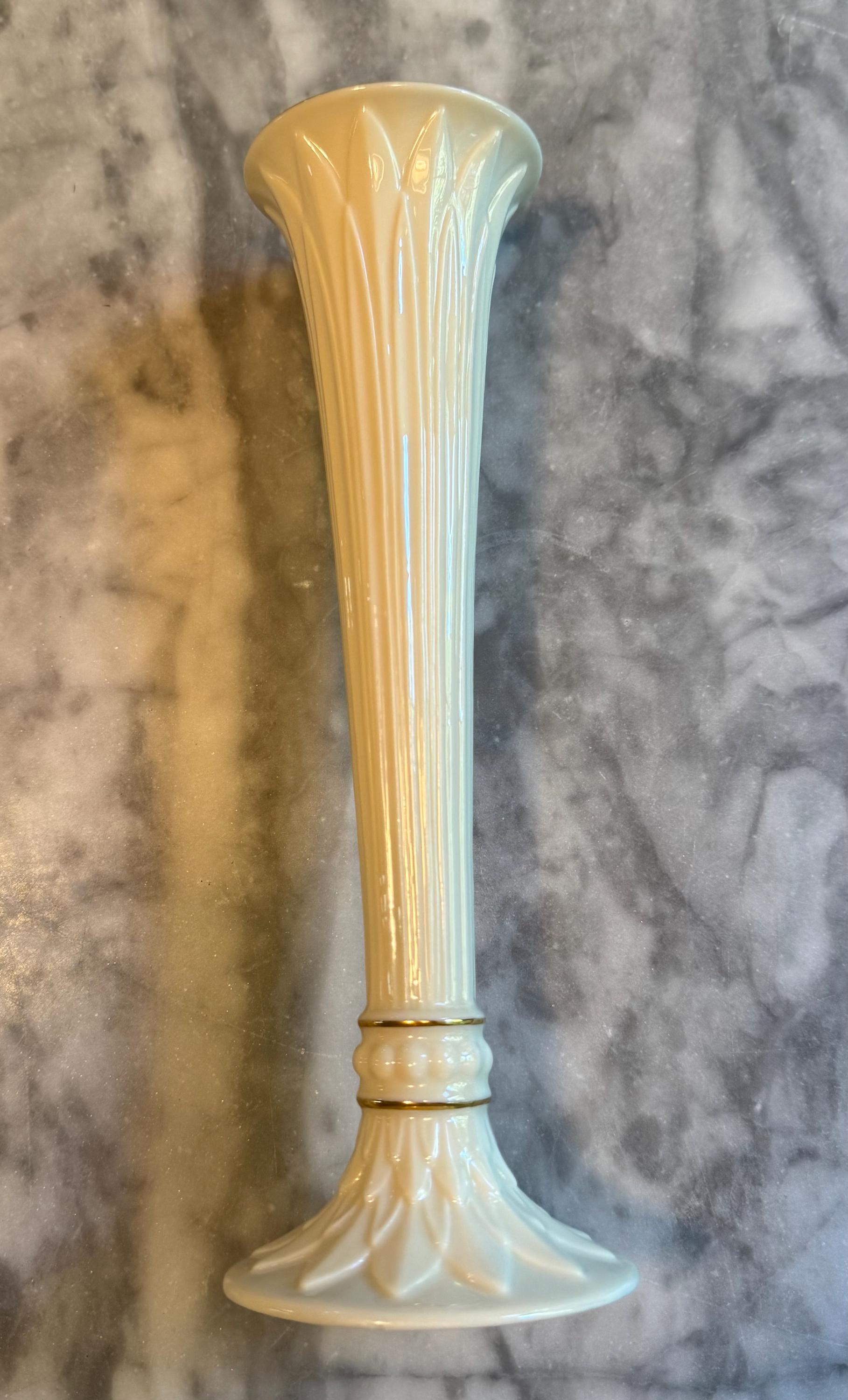 Lenox Tivoli Bud Vase With 24K Gold Rim - Etsy