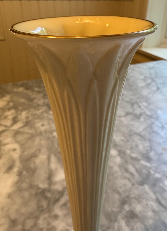 花瓶・フラワースタンド Lenox Tivoli Bud Vase 24K Gold Trim Lenox Tivoli Bud Vase With 24K Gold Rim - Etsy