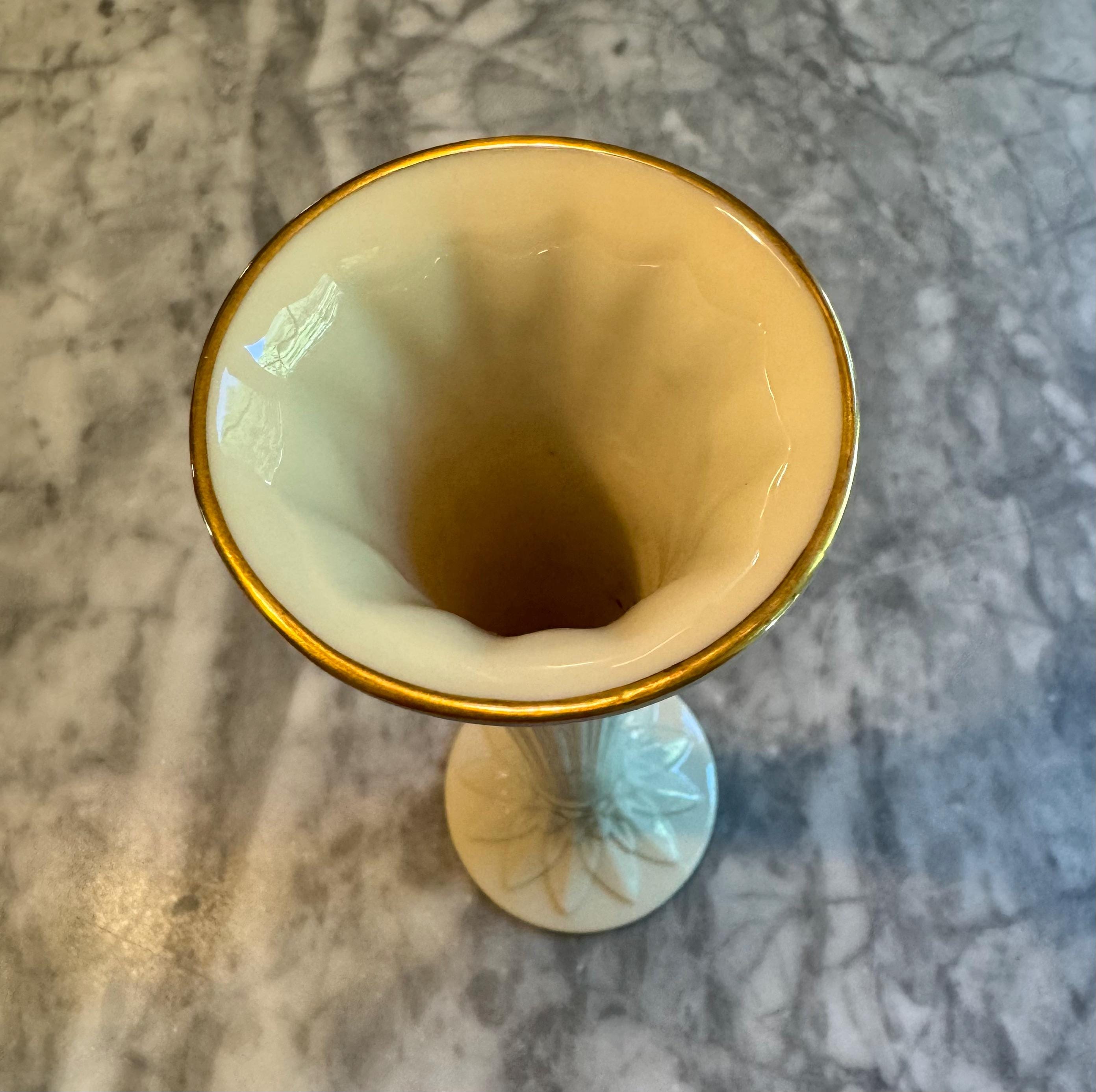 Lenox Tivoli Bud Vase With 24K Gold Rim - Etsy