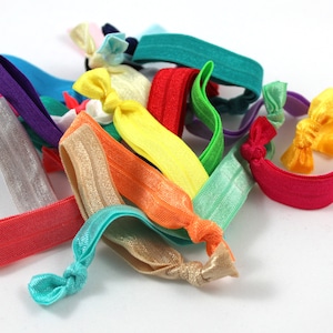 Wunderbare Tasche mit 10 Haargummis, Pferdeschwanzhalter, Elastische Haargummis, Haarbänder, Bandhaargummis, Geknotete elastische Haargummis, Yogahaargummis