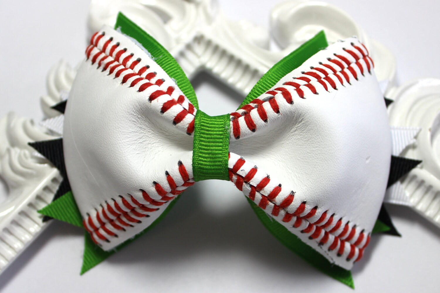 Baseball Hair Bow Your Choice of Colors Custom Baseball Etsy