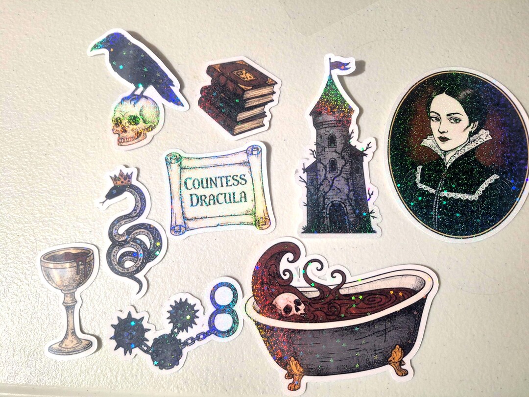 Countess Elizabeth Bathory Holographic Sticker Set - Gothic Horror ...
