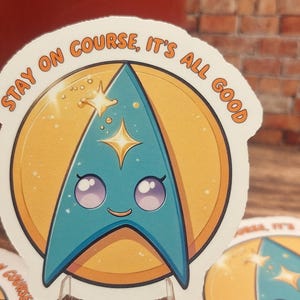 Star Trek Star Fleet Insignia Inspired Comic Style Art Sticker