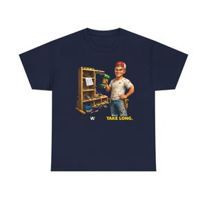 This Won't Take Long Tee | Handyman Illustration, Workbench Drill Shirt