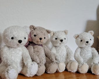 Handmade artist collectible fully jointed teddy bear toy for choise