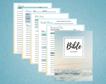 Bible Journal Planner Printable Pages Sheets