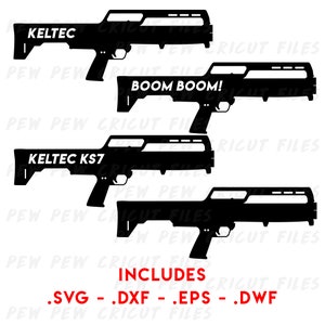 KelTec KS7 Shotgun Silhouette SVG - Gun Cricut Dateien - KelTec Silhouettes - Shotgun Vektor