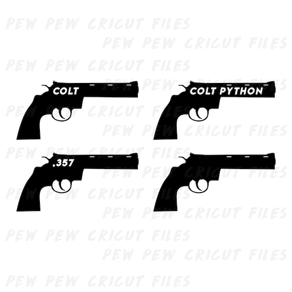 Colt Python SVG Gun Cricut Files Colt Silhouettes | Etsy