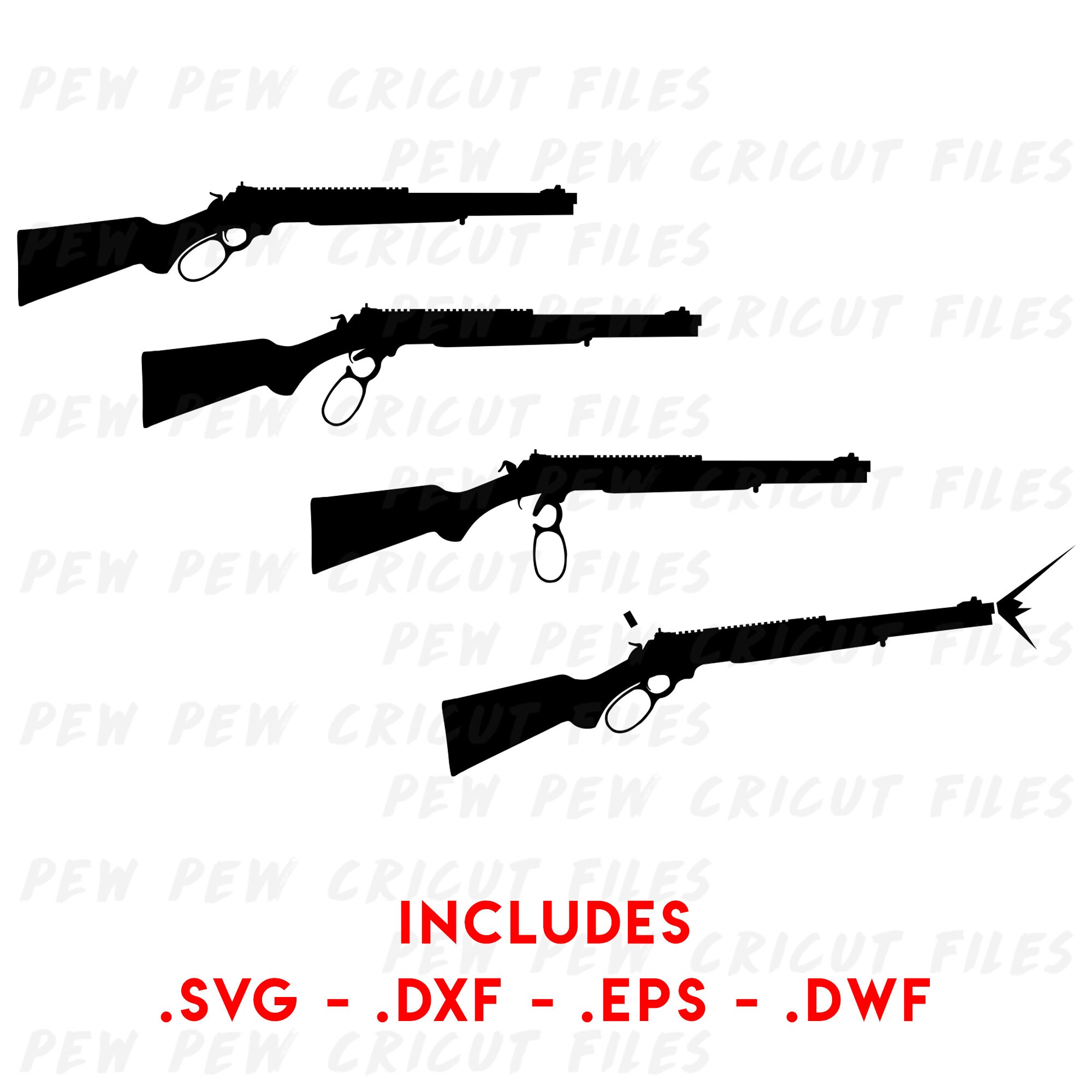 Marlin 1895 SBL SVG - Cricut Files - Marlin Rifle Silhouettes - 1895 ...