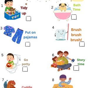 Bedtime Routine Printables - Etsy