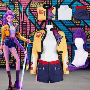 2025 K-Pop Rumi Dämonenjäger Bühne Cosplay Kleidung Kostüm Perücke Party Girl Gruppe Idol Rollenspiel Outfit Frauen Sexy