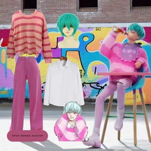 Huntrix KPop Dämonenjäger Dämonenjäger Bühne Cosplay Kleidung Kostüm Party Girl Gruppe Idol Rollenspiel Outfit Frauen Sexy