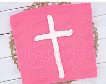Religious Cross Yarn Embroidery Design