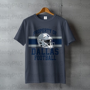 Dallas Football PNG, Property Of Digital Download, Football Helmet Design, Sports Fan Art, Printable Wall Art, Dallas Team Digital File