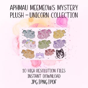 Aphmau MeeMeows Mystery Plush – Unicorn Collection | Instant Digital Download | Aphmau Inspired