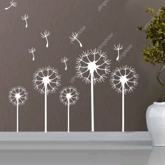 Items similar to DANDELION Vinyl Home Wall Art Decal on Etsy