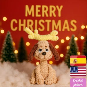 Patrón de ganchillo para amigurumi de Max el Grinch / Patrón de ganchillo navideño / Tutorial en PDF del perro Max el Grinch / Amigurumi navideño fácil / Amigurumi del perro Max
