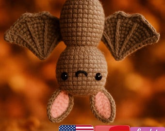 Cute Bat Amigurumi Crochet Pattern | Halloween Bat Plush PDF Tutorial | Bat Amigurumi Crochet | Halloween Crochet Paterrn