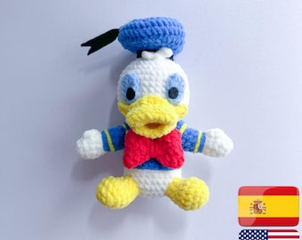 Crochet Donald Duck Pattern | Cute Donald Duck Plush Toy PDF | Disney Crochet Doll Pattern | Donald Duck Amigurumi | Donald Duck Keychain