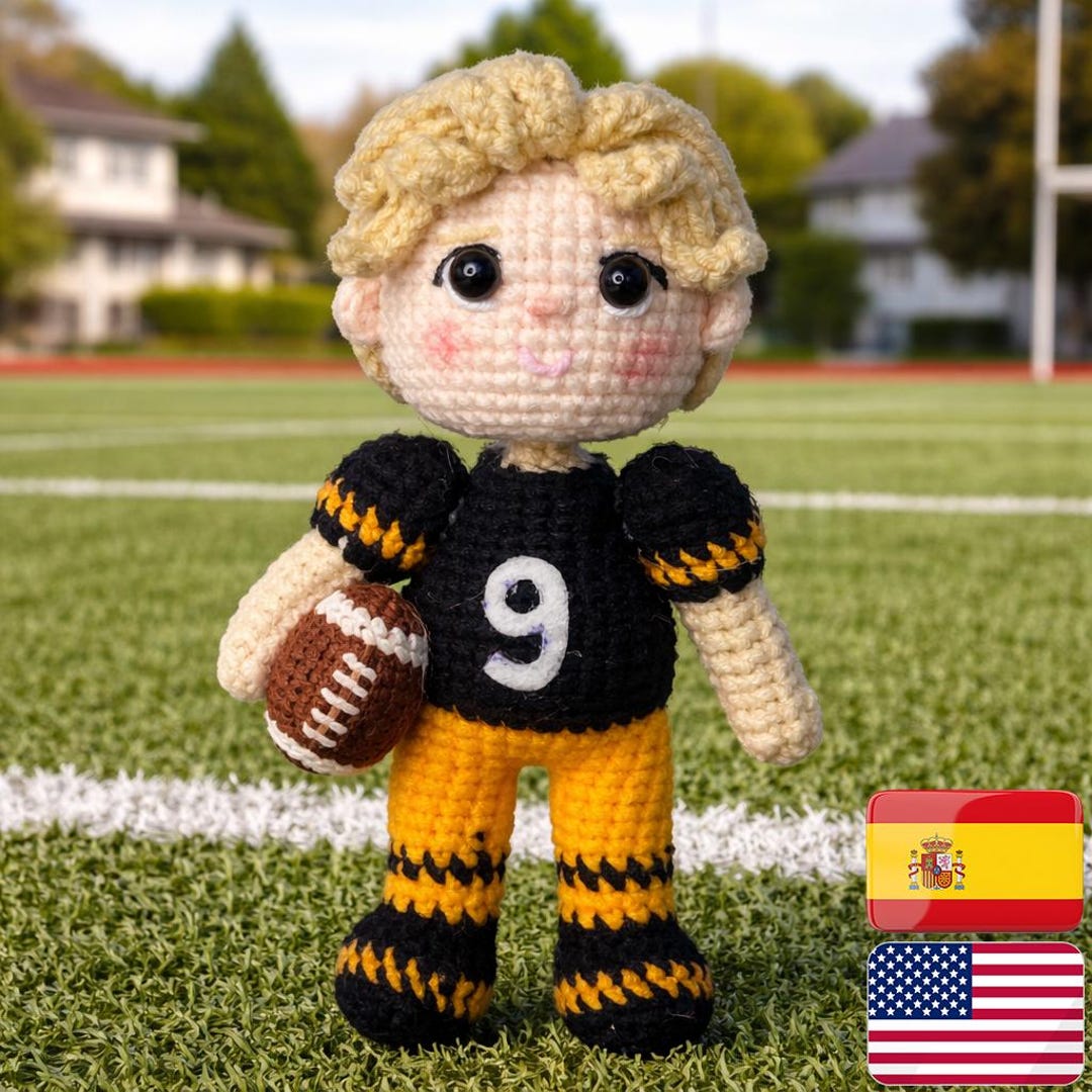 Crochet Joe Burrow Pattern, Football Amigurumi Doll, QB Crochet Toy ...