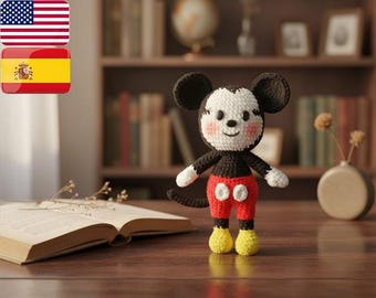 Crochet Mickey Mouse Pattern, Amigurumi Disney Mouse PDF, Beginner Friendly Crochet Toy Pattern, Mickey Doll Pattern, Mouse Amigurumi