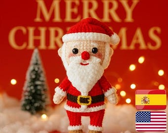 Crochet Santa Claus Pattern, Amigurumi Santa Claus PDF, Christmas Crochet Doll Pattern, Easy Holiday DIY Tutorial, Crochet Santa Pattern