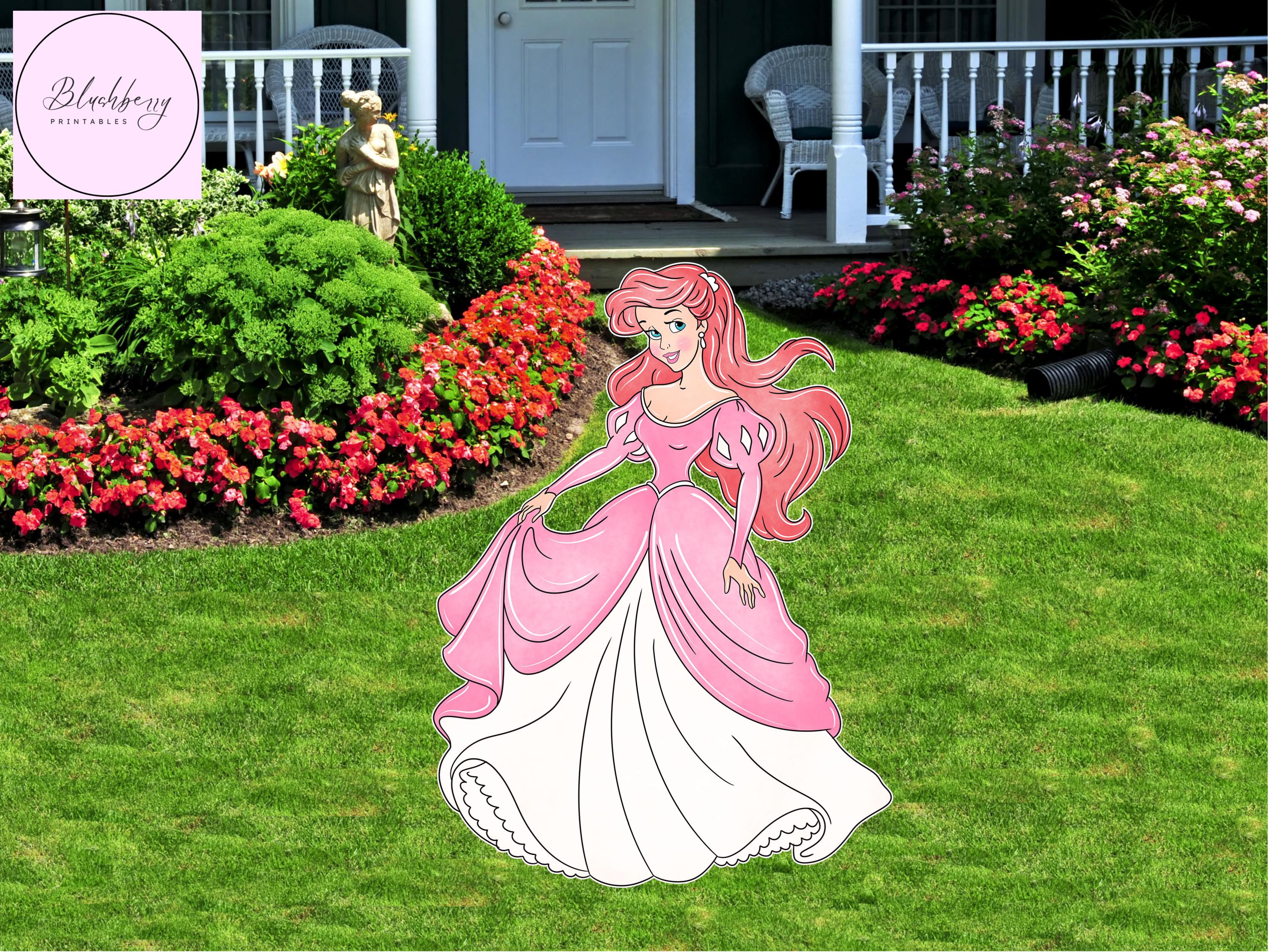 Ariel Princess Cutout, Pink Dress Standee, Party Decor (digital Cutout) -  Etsy