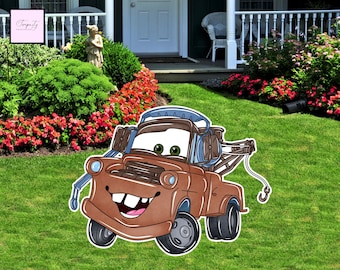 Mater Cars Birthday Party Cutout, Baby Shower Decor (Digital Download)