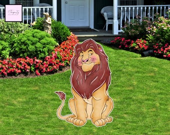 Simba Lion King Birthday Cutout, Party Decor (Digital Download)