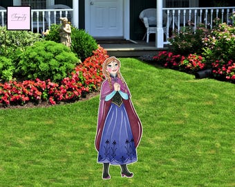Recorte de jardín de la princesa Anna, decoración para fiesta de Frozen (descarga digital)