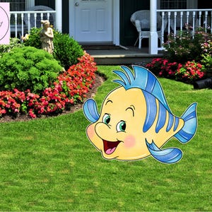 cutout little mermaid ariel cutouts standees lifesize cutout yard sign yard decor theme birthday party decor cuties baby shower decor