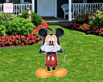 Adornos de Mickey Mouse recortados, decoración para fiestas (recorte digital)