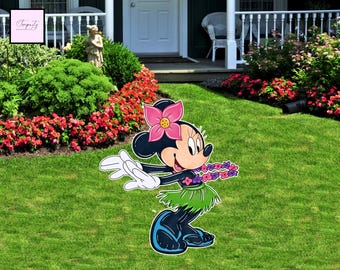 Recorte de Minnie Mouse rosa, decoración para fiesta de cumpleaños (digital)