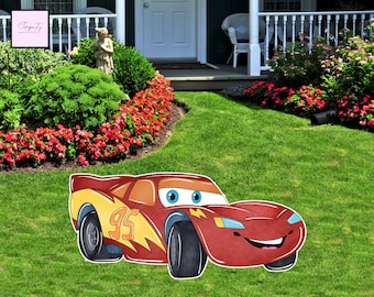 McQueen Cars Birthday Cutout, Party Decor (Digital Download)